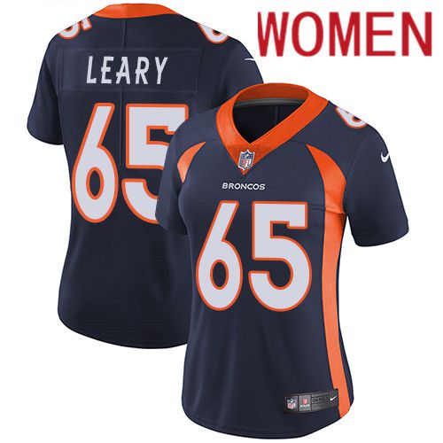 Women Denver Broncos 65 Ronald Leary Navy Blue Nike Vapor Limited NFL Jersey